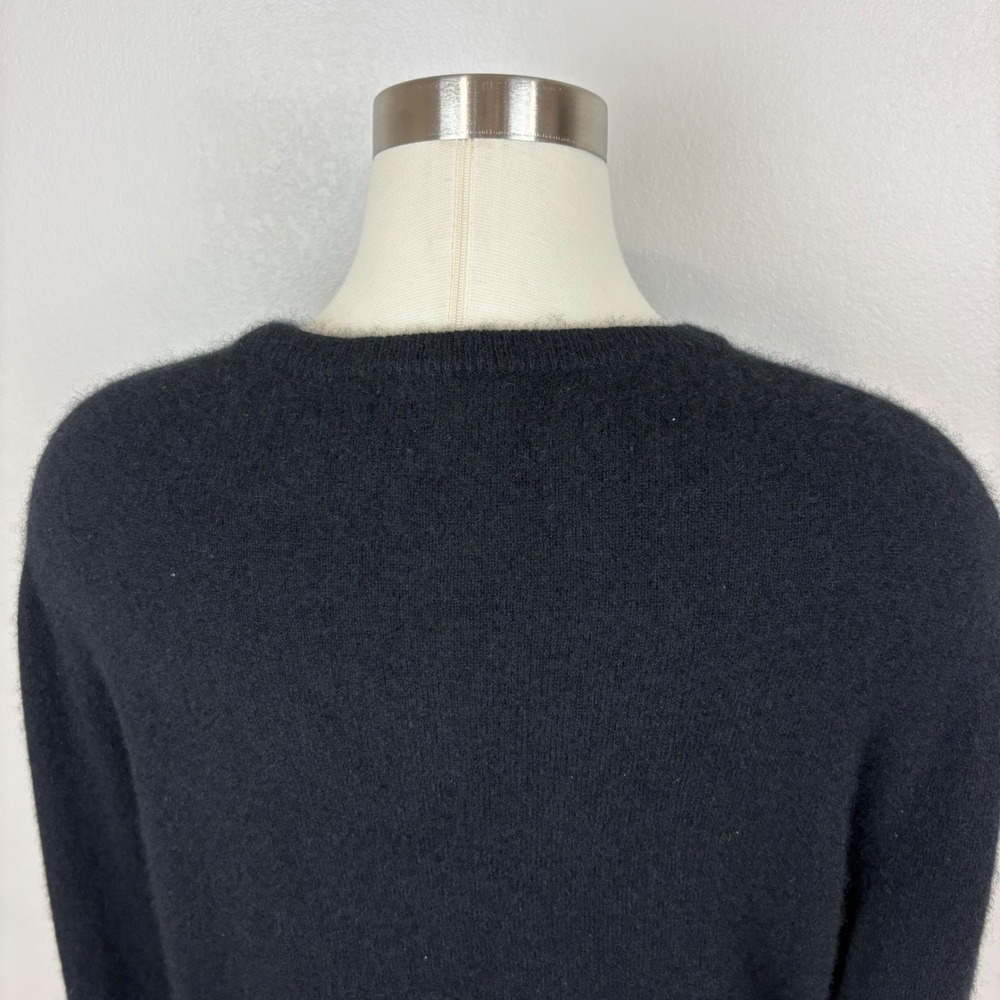 Quince Womens Cashmere Sweater Size L Black Long Sleeve Crewneck Classic Luxe - Picture 9 of 13